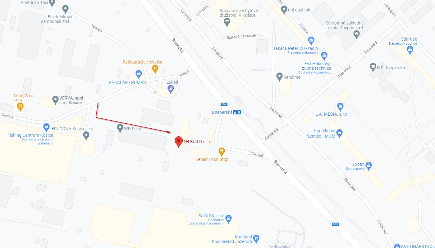 mapa TH Builds.r.o.